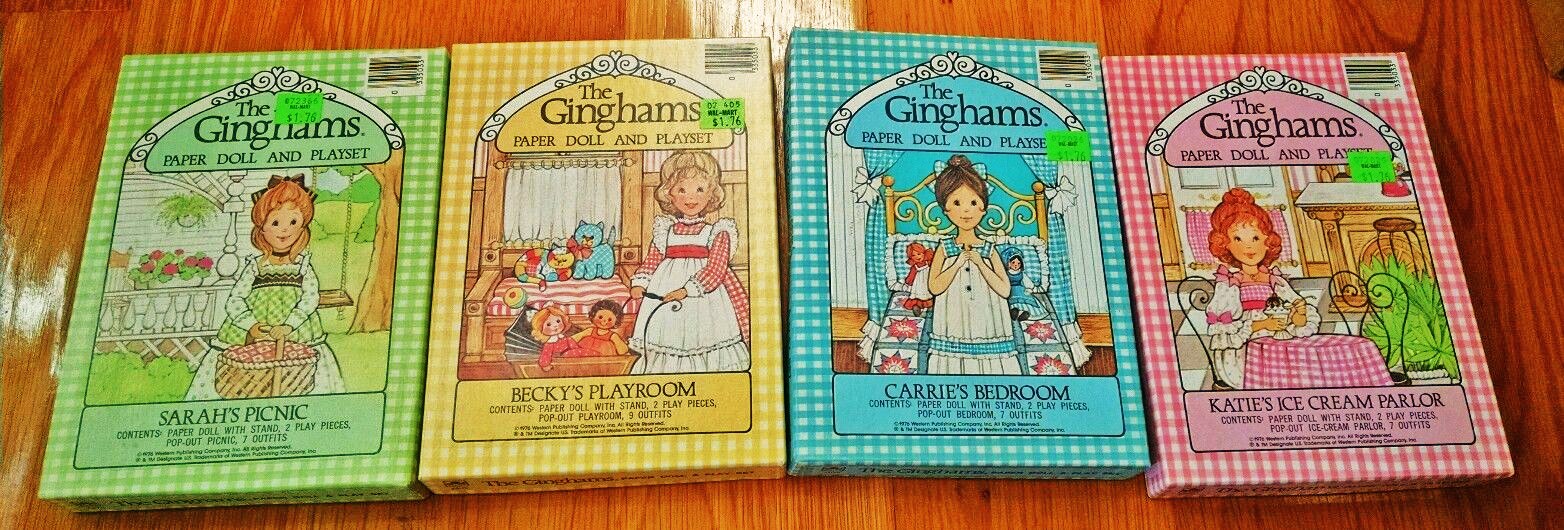 Gingham top paper dolls